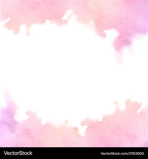 Hand Painted Pink Watercolor Border Texture Vector Image