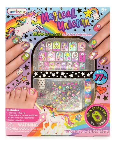 Hot Focus Kit De Uñas De Unicornio Juego De Esmalte De Color Rosado