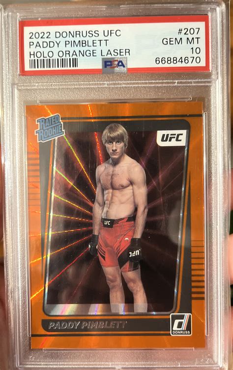 Paddy Pimblett Donruss Ufc Holo Orange Laser Price Guide