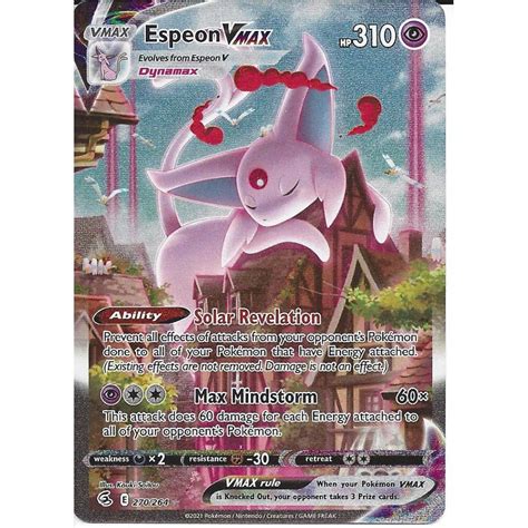 Pokemon Trading Card Game 270 264 Espeon VMAX Secret Rare Card SWSH