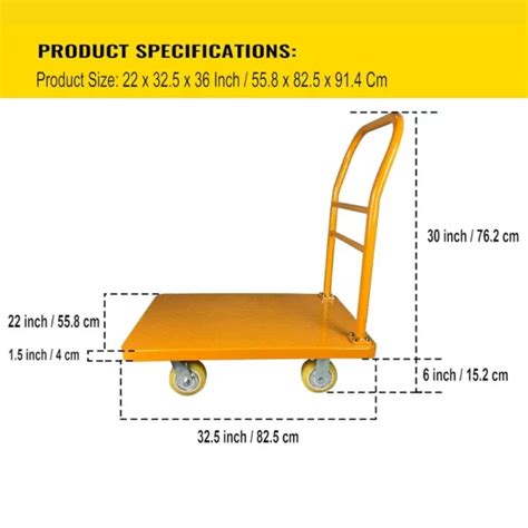 Welbuilt Kg Capacity Heavy Duty Iron Platform Trolley Push Cart