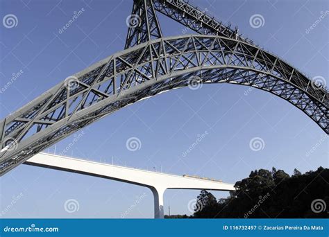 Two bridges from Oporto stock image. Image of landmark - 116732497