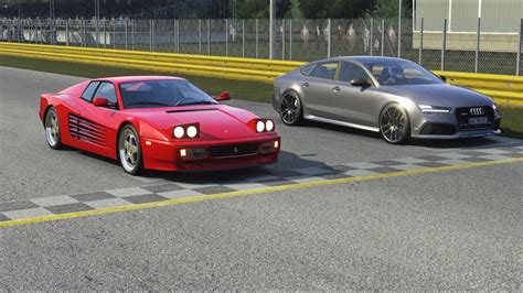 Ferrari 512 Testarossa Vs Audi RS7 Sportback At Monza Full Course YouTube