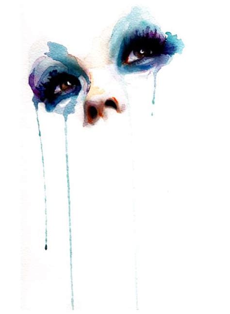 Marion Bolognesi Watercolor Face Emotional Art Artwork