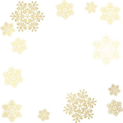 White Area Pattern - Vector painted golden snowflakes png download ...