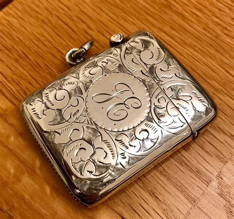 Superb Antique Sterling Silver Vesta Case Match Safe Deakin And Francis 1907