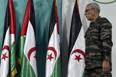 Sahara Occidental Le Chef Du Front Polisario R Lu Lors Du Premier