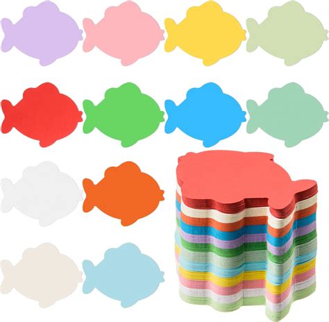 Amazon Eaasty 200 Pieces Fish Paper Cutouts 3 15 Inch 6 Inch