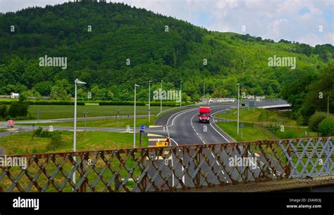 The Approach From Machynlleth Of The New Section Of The A487t And