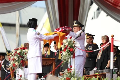 Upacara HUT RI Ke 78 Di Lapangan Korpri Kantor Gubernur Lampung