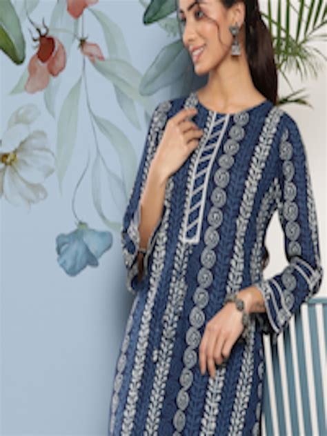 Buy Libas Women Ethnic Motifs Printed Bell Sleeves Gotta Patti Kurta