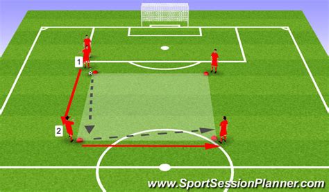 footballsoccer passing pattern  square  technical passing
