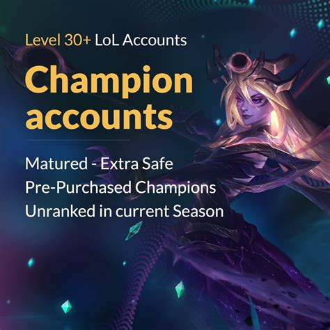 Buy League Of Legends Accounts Lol Accounts From Unrankedsmurfs