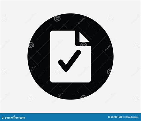 Verified File Round Icon Approved Circle Circular Document Verify