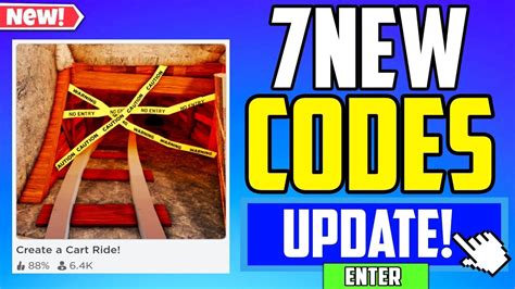 SECRET UPDATE CREATE A CART RIDE CODES 2023 YouTube