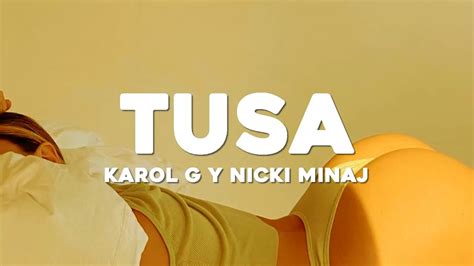 KAROL G Nicki Minaj Tusa Lyrics Letra YouTube