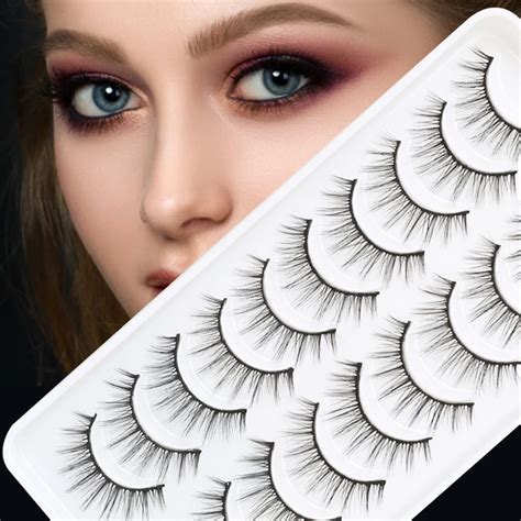 10 Pairs Mink Eyelashes HandMade Makeup 3D Mink Lashes Natural False