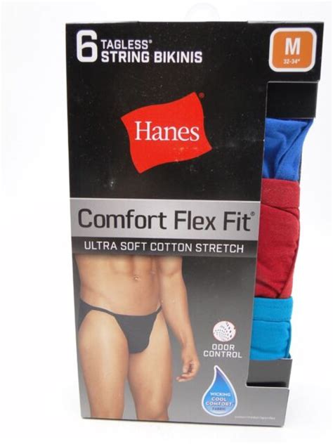 Hanes Men S Tagless Comfort Flex Fit Dyed String Bikini Assorted Size