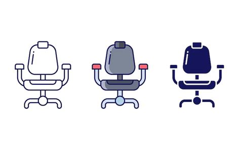 Icono De Vector De Silla De Oficina Vector Premium