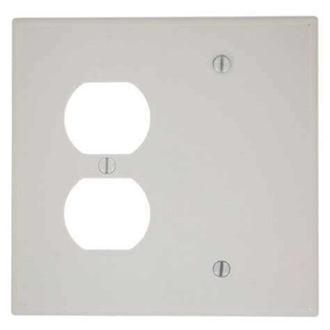 Leviton White 2 Gang 1 Toggle1 Blank Wall Plate 1 Pack 002 88008 000 The Home Depot