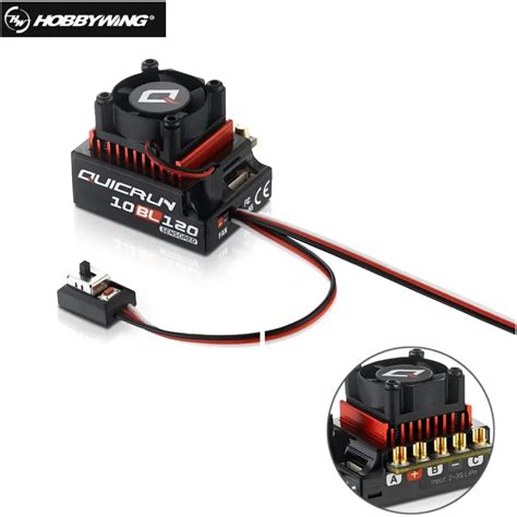 Original Hobbywing Quicrun 10bl120 Sensored 120a 2 3s Lipo Brushless Esc Speed Controller For 1