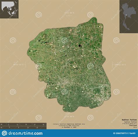 Nakhon Pathom Thailand Composition Sentinel Satellite Stock