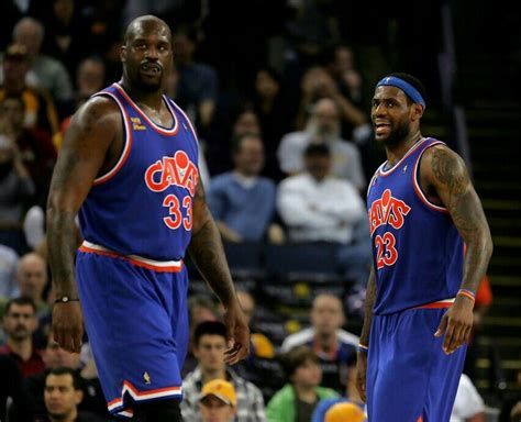 Shaquille Oneal And Lebron James Cleveland Cavaliers Players