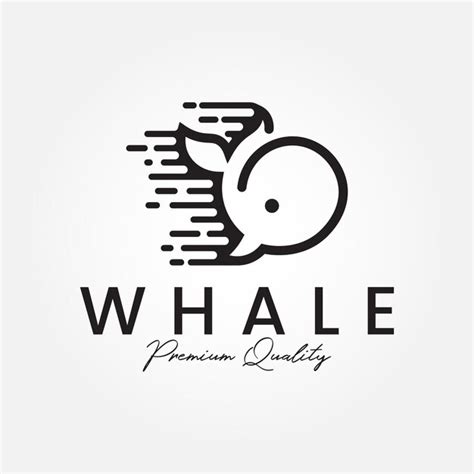 Premium Vector Whale Ocean Line Art Logo Vector Minimalist