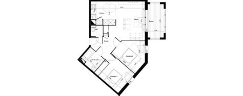 Plan appartement T3 de 63 13 m² neuf à Gujan Mestras résidence n