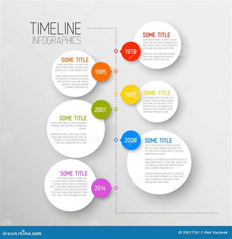 Infographic Timeline Report Template Stock Vector Illustration Of