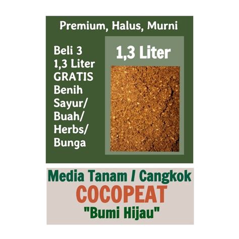 Jual Cocopeat Liter Premium Grade A Media Tanam Organik Halus Murni