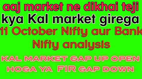 Kal Market Kaisa Rahega11october Niftyaurbank Nifty Analysiskal