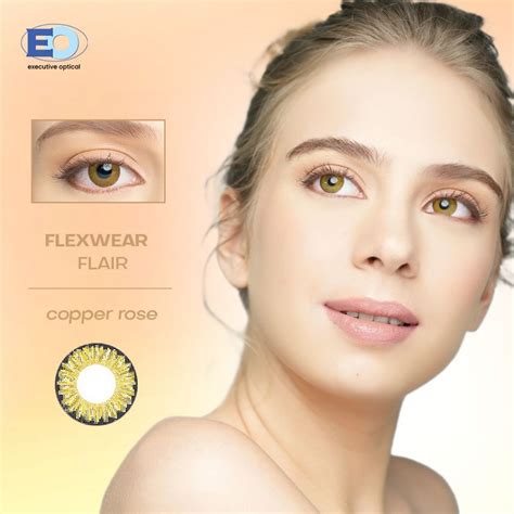 Eo Flexwear Flair Copper Rose Graded Brown Contact Lenses 1 Month Shopee Philippines