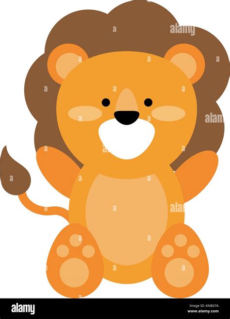 Cute Lion Cartoon Stock Vector Image Art Alamy