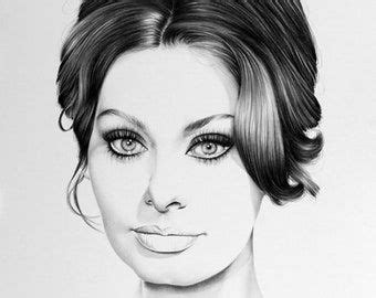 Sophia Loren Pencil Drawing Fine Art Portrait Print Hand Signed By