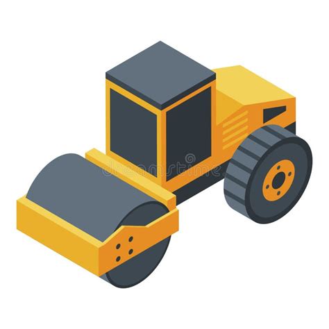 Roll Road Roller Icon Isometric Style Stock Vector Illustration Of