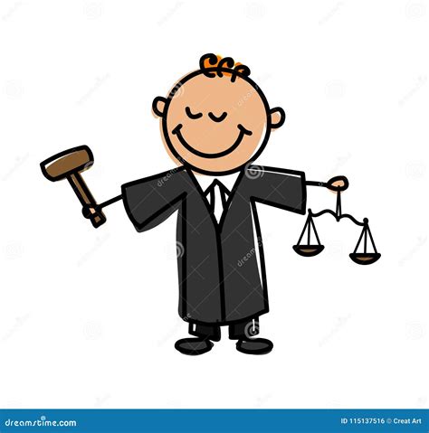 Lawyer Kidcartoon Kid Vector Illustration Stock Vector Illustration