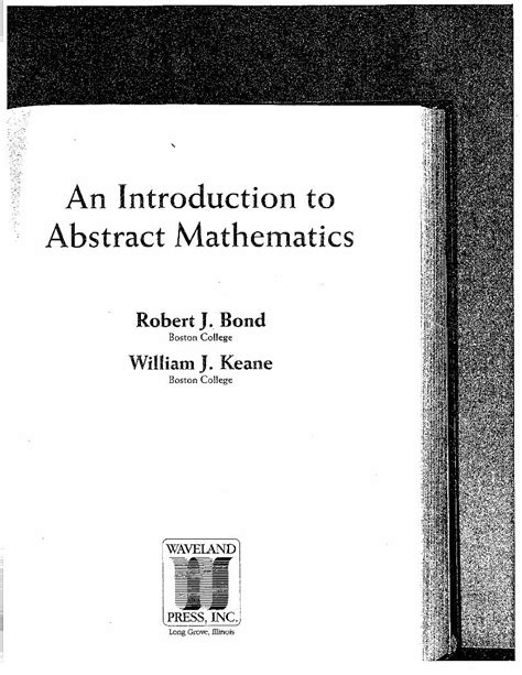 PDF Robert J Bond And William J Keane An Introduction To Abstract