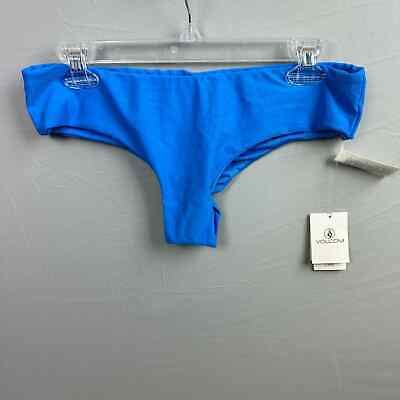 Volcom Womens Simply Solid Cheeky Bikini Bottom Large Blue Scrunch Ebay