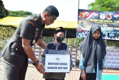 Korem Bdj Gelar Baksos Dan Bansos Sambut Hari Juang Tni Ad Ke