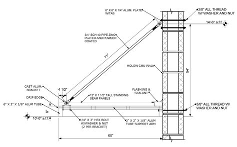 Connection Details Aluminum Canopies Architectural Fabrication