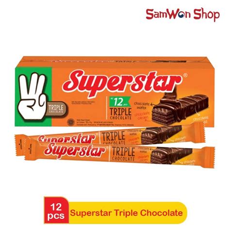 Jual Superstar Triple Chocolate Wafer Box Isi Pcs Shopee Indonesia