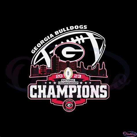 Georgia Bulldogs Skyline 2023 National Championship Champions Svg