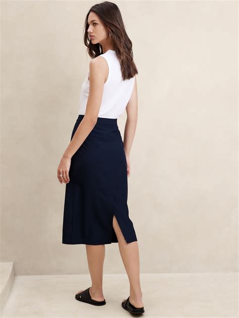 Sculpted Midi Pencil Skirt Banana Republic Factory