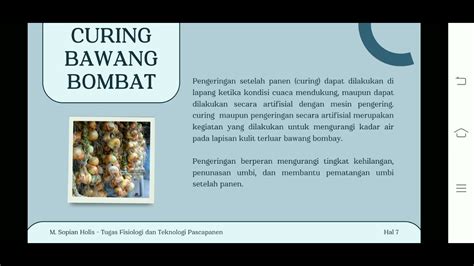 Tugas Fisiologi Dan Teknologi Pascapanen Teknologi Pascapanen Tanaman