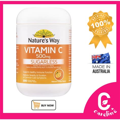 Nature S Way Sugarless Vitamin C 500mg 300 500 Tablets Shopee Malaysia