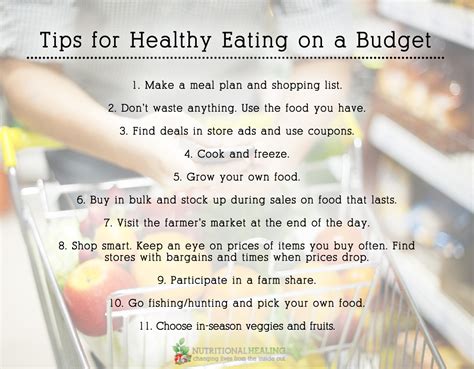 Tips For Healthy Eating On A Budget Nutritional Healing