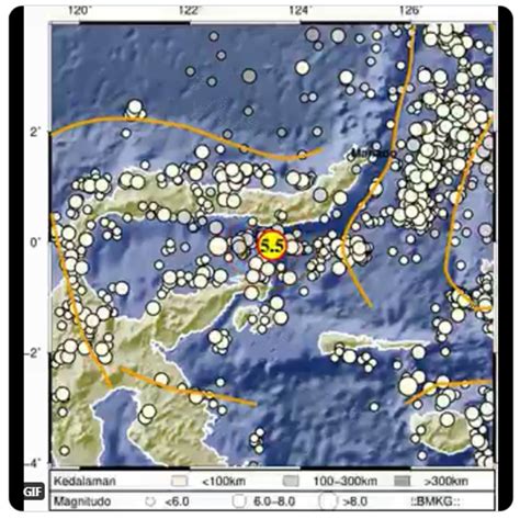 Sulut Diguncang Gempa 5 5 Magnitudo Berita Pojok