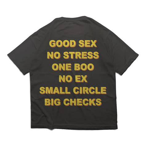 Jual Kaos Oversized Good Sex No Stress One Boo No Ex Small Circle Big