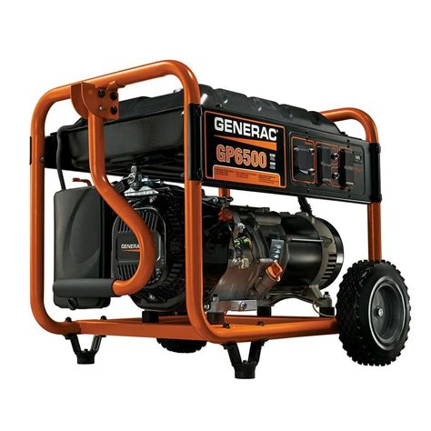 Generac 6500 Watt Gasoline Powered Portable Generator 5946 The Home Depot